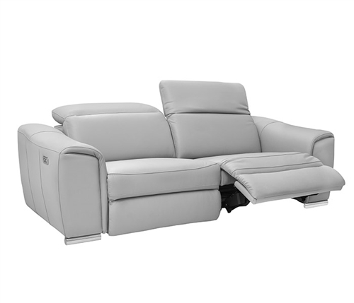 Bellagio Modern Sofa in 100% Grey Leather