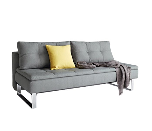 Dual Modern Armless Sofa Chrome Legs 55x79