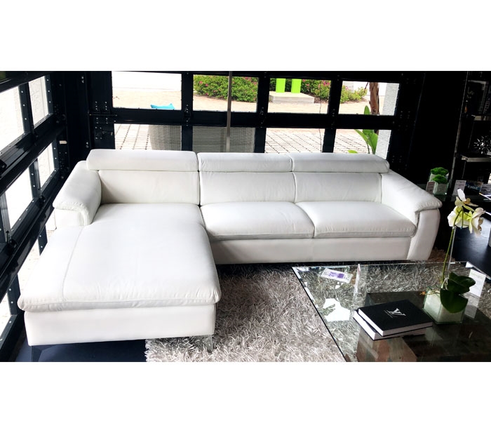 Sectional white Leather Sectional RF