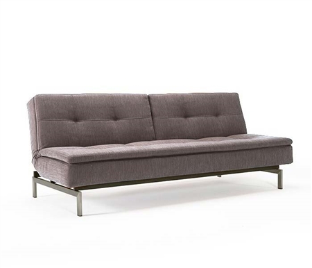 Dublexo Deluxe Modern Sofa Bed Mixed Dance Grey Stainless Steel Legs
