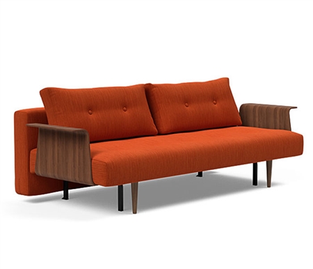 Recast Plus Sofa Bed Dark Styletto With Arms Paprika Available for special order