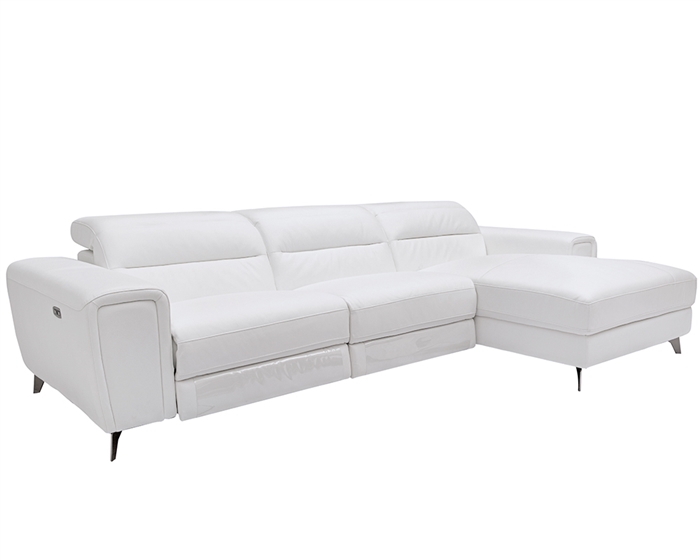Catana Double Recliner Sectional White RF