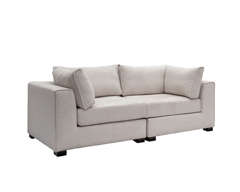 Vittoria Beige Fabric 2 Seater Sofa