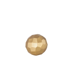 Faceted 3" Acrylic Decor Ball - Brushed Gold