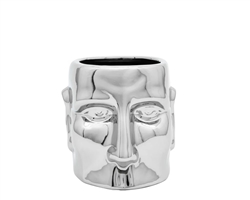 Face Chrome Modern Vase - Small