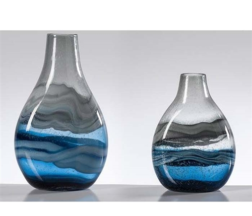 Andrea Swirl Glass Bulb Vases