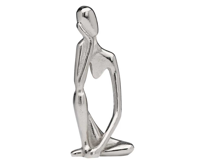 Pensive Figure 9h" Aluminum Decor Sculpture Collection