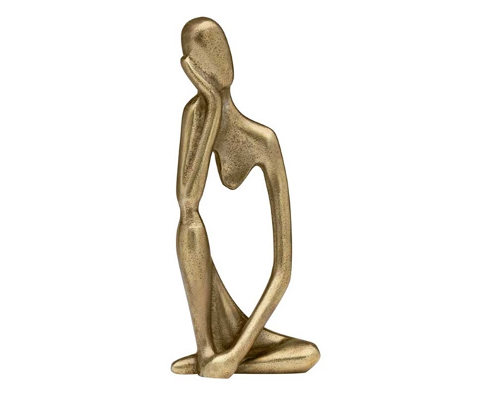 Pensive Figure 9h" Brass Decor Sculpture Collection