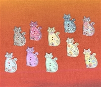 Colorful Cat Buttons