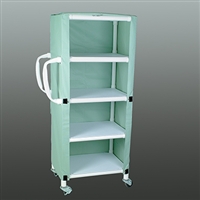 Multi-Purpose Cart, 4 Shelves with Mint Green Cover