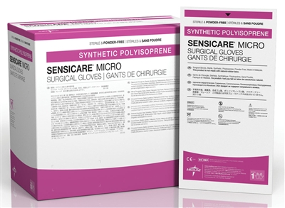 Medline MSG1655 SensiCare  Micro Latex-Free Powder-Free Surgical Gloves