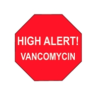 High Alert Vancomycin Label