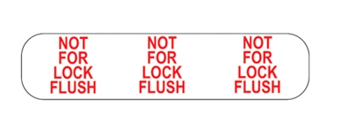 Not for Lock Flush Label