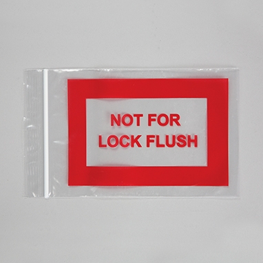 Not for Lock Flush Bag, 4 x 6
