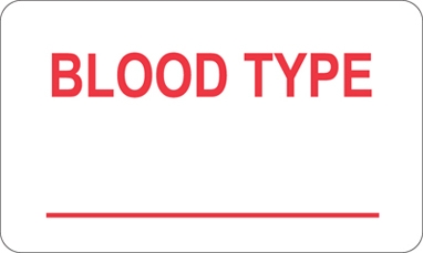 Blood Type Label