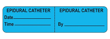 Epidural Catheter Label