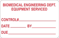 Biomedical Equipment Label