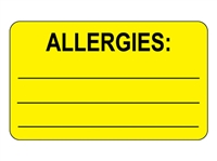 Allergies Label