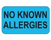 No Known Allergies Label