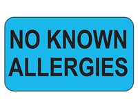 No Known Allergies Label