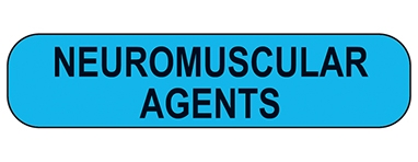 Neuromuscular Agents Label
