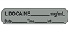 Lidocaine Date Label
