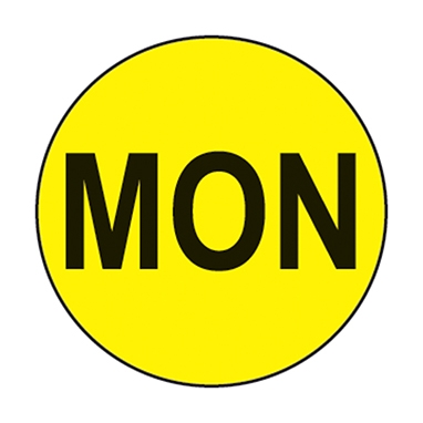 MONDAY Circle Label