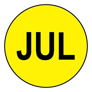 JULY Circle Label