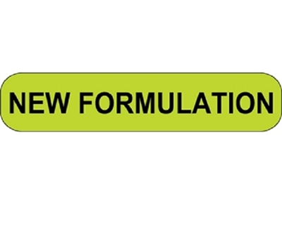 New Formulation Label