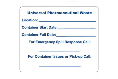 Universal Pharmaceutical Waste Label