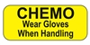 Devine Medical Chemo Wear Gloves When Handling Label