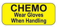 Devine Medical Chemo Wear Gloves When Handling Label