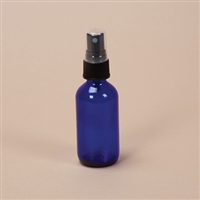 Cobalt Blue Round Bottle with Atomizer, 60mL