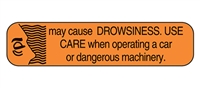 May Cause Drowsiness Label