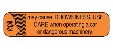 May Cause Drowsiness Label