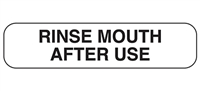Rinse Mouth After Use Label