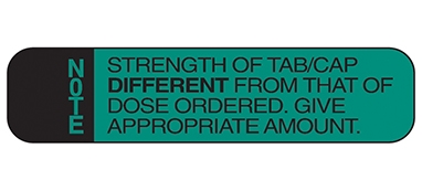 Note Strength of Tab Different Label