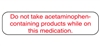 Do Not Take Acetaminophen Label