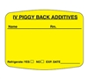 IV Piggy Back Additives Label