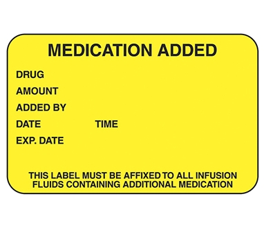 Medication Added Label