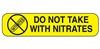 Do Not Take With Nitrates Label