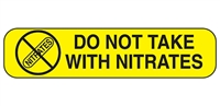 Do Not Take With Nitrates Label