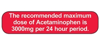 The Recommended Maximum Acetaminophen Dose Label