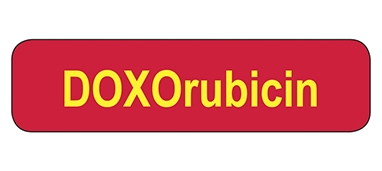 DOXOrubicin Label, Removable Adhesive