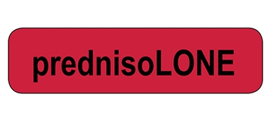 prednisoLONE Label, Removable Adhesive