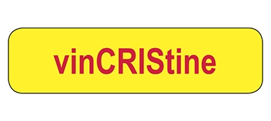 vinCRIStine Label, Removable Adhesive