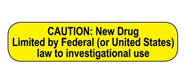 Caution New Drug Limited by Federal Law Label