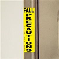 Fall Precautions Magnet, Yellow