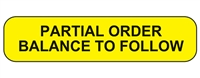 Partial Order Balance To Follow Label