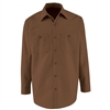 Vf Workwear SP14CBXXL Long Sleeve Industrial Solid Work Shirts, Chocolate